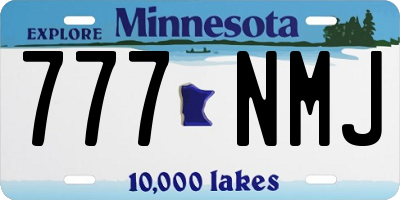 MN license plate 777NMJ