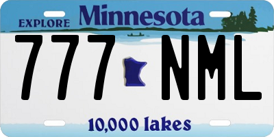 MN license plate 777NML