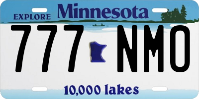 MN license plate 777NMO