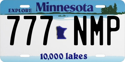 MN license plate 777NMP