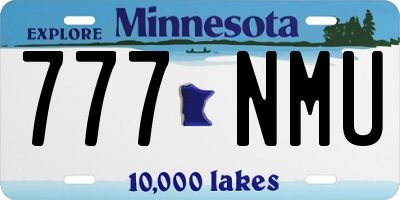 MN license plate 777NMU