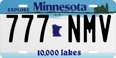 MN license plate 777NMV