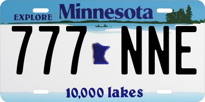MN license plate 777NNE
