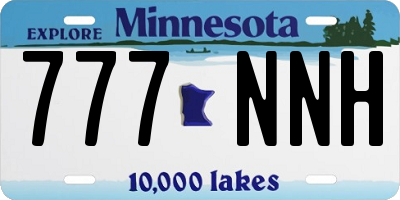 MN license plate 777NNH