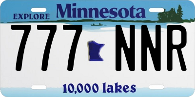 MN license plate 777NNR