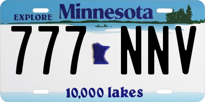 MN license plate 777NNV