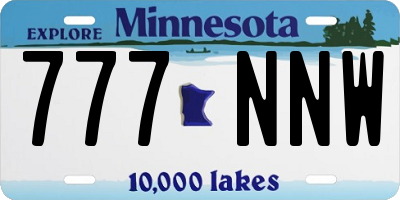 MN license plate 777NNW