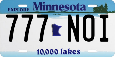 MN license plate 777NOI