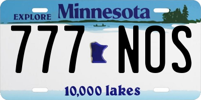 MN license plate 777NOS