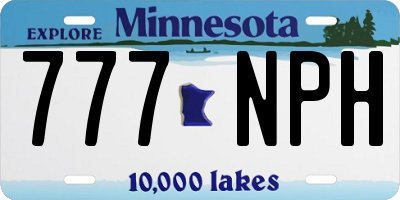 MN license plate 777NPH