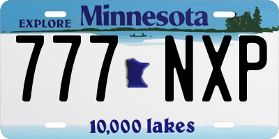 MN license plate 777NXP