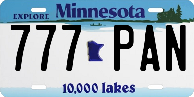 MN license plate 777PAN
