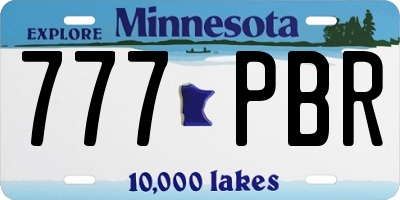 MN license plate 777PBR