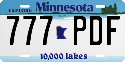 MN license plate 777PDF
