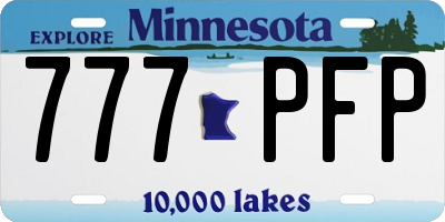 MN license plate 777PFP