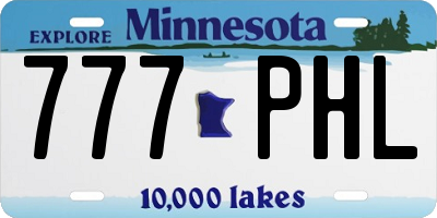 MN license plate 777PHL