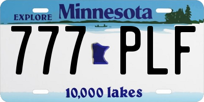 MN license plate 777PLF
