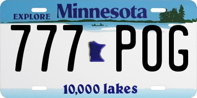 MN license plate 777POG