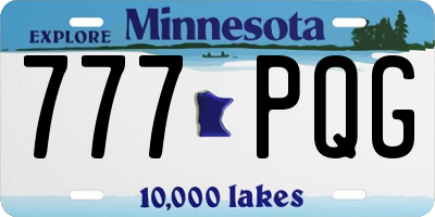MN license plate 777PQG