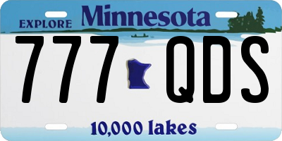 MN license plate 777QDS