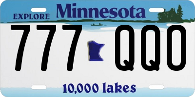 MN license plate 777QQO