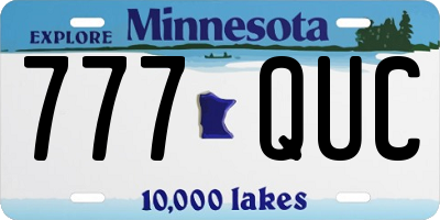 MN license plate 777QUC
