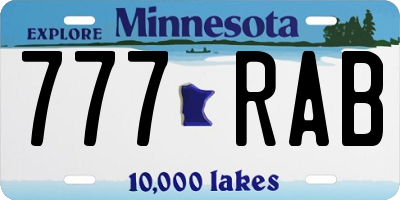 MN license plate 777RAB