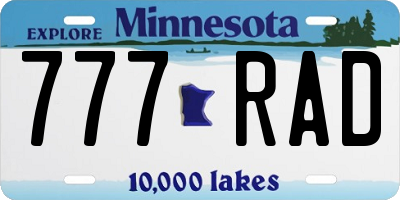 MN license plate 777RAD