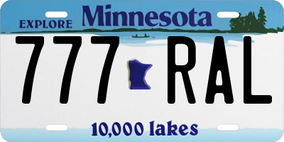MN license plate 777RAL