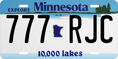 MN license plate 777RJC