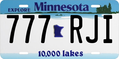 MN license plate 777RJI