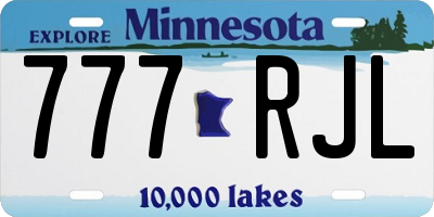 MN license plate 777RJL