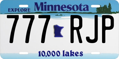 MN license plate 777RJP