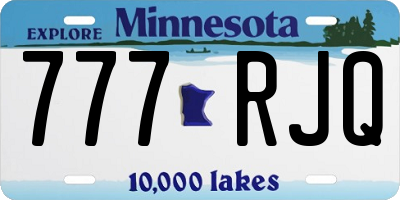 MN license plate 777RJQ