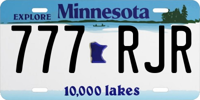 MN license plate 777RJR