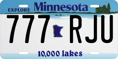 MN license plate 777RJU
