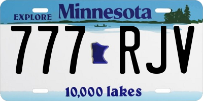 MN license plate 777RJV