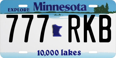 MN license plate 777RKB