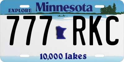 MN license plate 777RKC