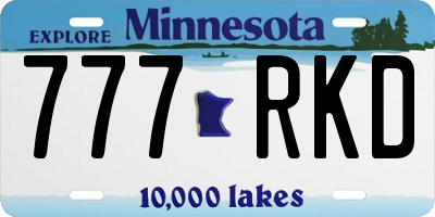 MN license plate 777RKD