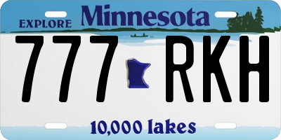 MN license plate 777RKH