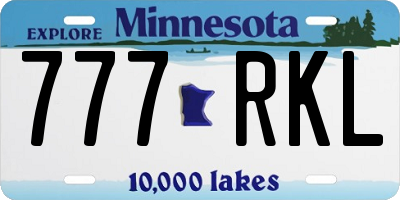 MN license plate 777RKL
