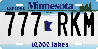 MN license plate 777RKM