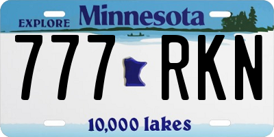 MN license plate 777RKN