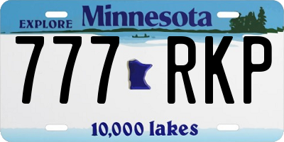MN license plate 777RKP