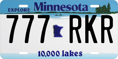 MN license plate 777RKR