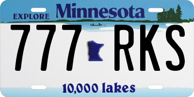 MN license plate 777RKS