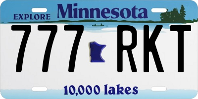 MN license plate 777RKT