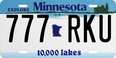MN license plate 777RKU