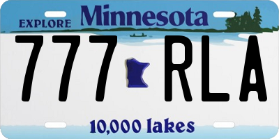 MN license plate 777RLA